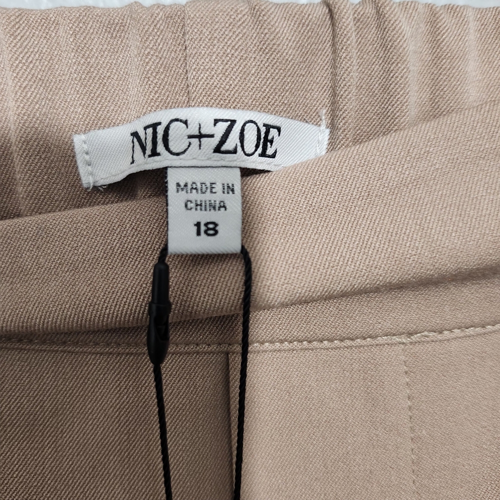 NIC+ZOE Women's Tan Wide Leg Pants - Picture 5 of 8